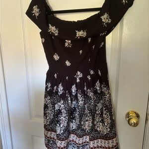 Abercrombie & Fitch Black Floral Mini Dress